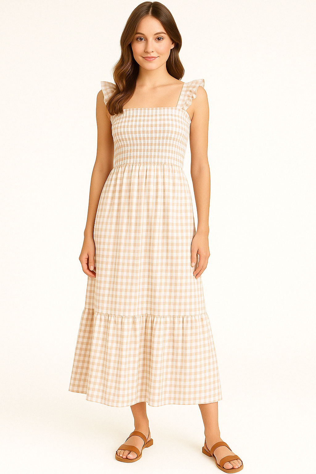 Breeze Plaid Maxi Dress