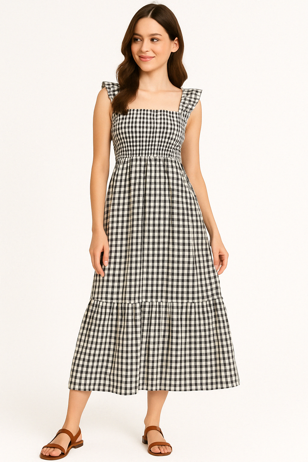 Breeze Plaid Maxi Dress