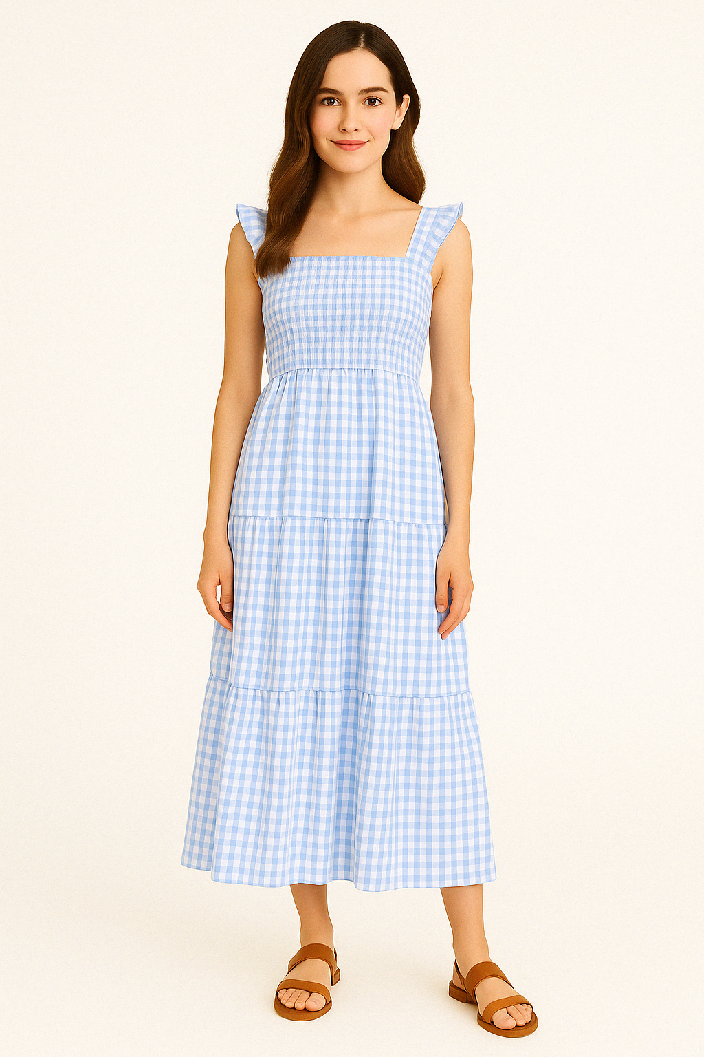 Breeze Plaid Maxi Dress