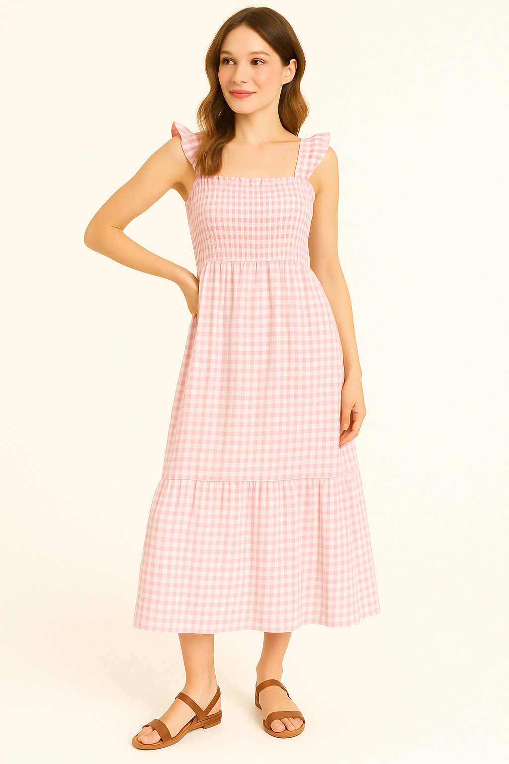 Breeze Plaid Maxi Dress